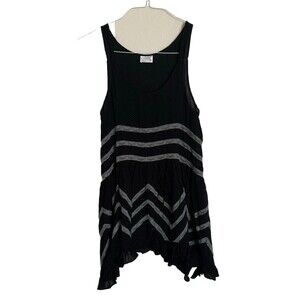 Free People Top Women's Black Polka Dot Sheer Intimately Tank Size Small